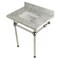 Kingston Brass 30X22 Marble Vanity Top W/ Acrylic Feet Combo, Marble/Chrome KVPB30MASQ1 - alternate 1